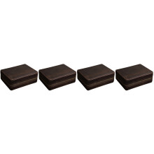 4Pièces Étui Cuir Café Organisateur Voyage Pour Hommes