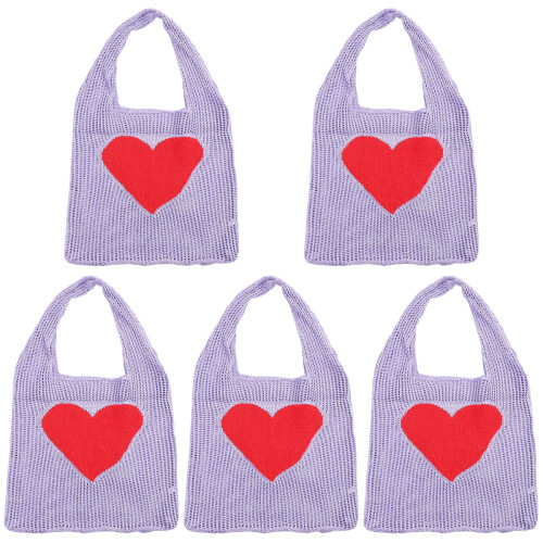 5Pièces Shopping Mesh Violet Transport