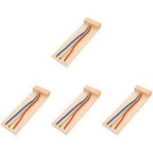 4Pièces Jeu Tressage Cheveux Bois Naturel Pour Apprentissage Enfant