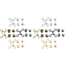 8Pièces Boucles Ajustables Pour Jeans Boutons Métalliques Style Simple