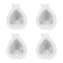 4Pièces Plateau Ornement Résine Plumes Pour Rangement Décor