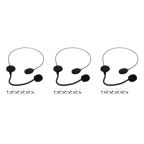 18Pièces Microphone Prop Casque Jouet Noir Accessoire Mascarade
