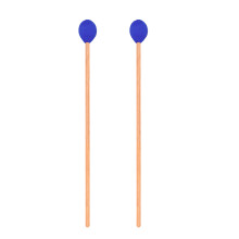 4Pièces Maillets Instrument Percussion Bois Laine Bleu Durable