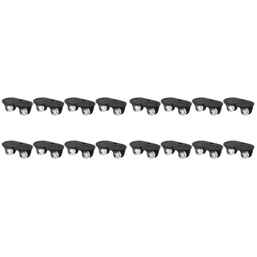 16Pièces Roulettes Noires ABS Pivot Pour Et Meubles