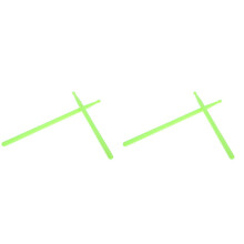 2Paires Baguettes Légères Nylon Vert Clair Pour Batterie