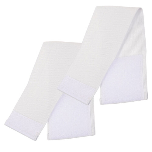 2Pièces Brassards Blancs Nylon DIY Ajustables Football