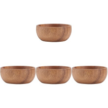 4Pièces Plateau Bois Multiusage Service Snack Plateau Cuisine