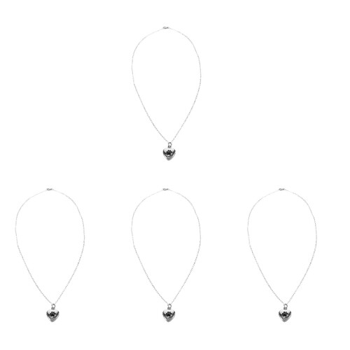 4Pièces Colliers Pendentifs Urnes Argent Pour Cendres De