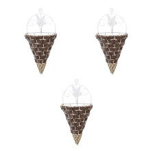 3Pièces Paniers Suspendus En Fer Pour Fleurs Décor