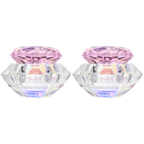 2Pièces Coupes Cristal Rose Couvercles Pour Ongles 1