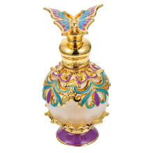 3Pièces Flacons Essence Verre Artisanat Délicat Multi Couleur