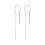 925 Silver Chain Piercing Drop Earring Long Chains Thread Pin Jewelry Silver-Color 1