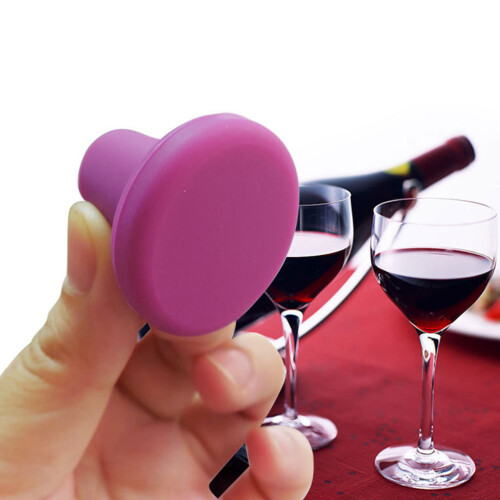 4Pièces Bouchons Silicone Pour Vin Décoratifs Faciles À 2