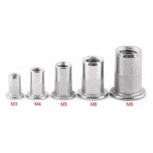 30 Pcs Flat Blind Rivet Nuts Stainless Steel Metric Thread Insert Nut Nutsert Screw Blind Rivet Nut Set (M3)