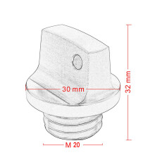 M20X2.5, Tapa del CáRter de la Motocicleta, TapóN de la Cubierta Tornillo de Llenado de Aceite del Motor CNC para   FZ09 MT09Tracer FJ09