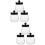 6Pièces Porte-Coton Boule Bâtonnets Verre Clair 6