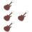 4Pièces Médiators PU Cuir Café Durable Pour Accessoires Guitare 6