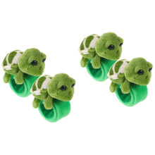 4Pièces Bracelet Slap Tortue Peluche Vert Durable Enfant Fête Cadeau