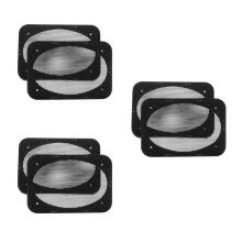 6Pièces Grille Ventilée Haut-Parleur Auto Poly Acier Noir Décorative