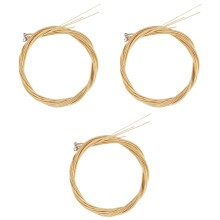 3Ensembles Cordes De Basse Acoustique Dorées Faciles À Installer