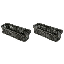 2Pièces Panier Multifonction Imitation Rotin Pour Maison