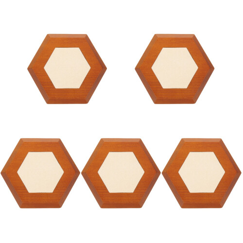 5Pièces Boîte Bijoux Bois Beige Flanelle Protection Pour