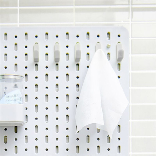 48Pcs Pegboard Hooks J Shape Pegboard Hook Peg Board Tool Organizer Accessories, White 2