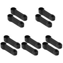 5Ensembles Fixations Extension Miroir Aluminium Noir Durable