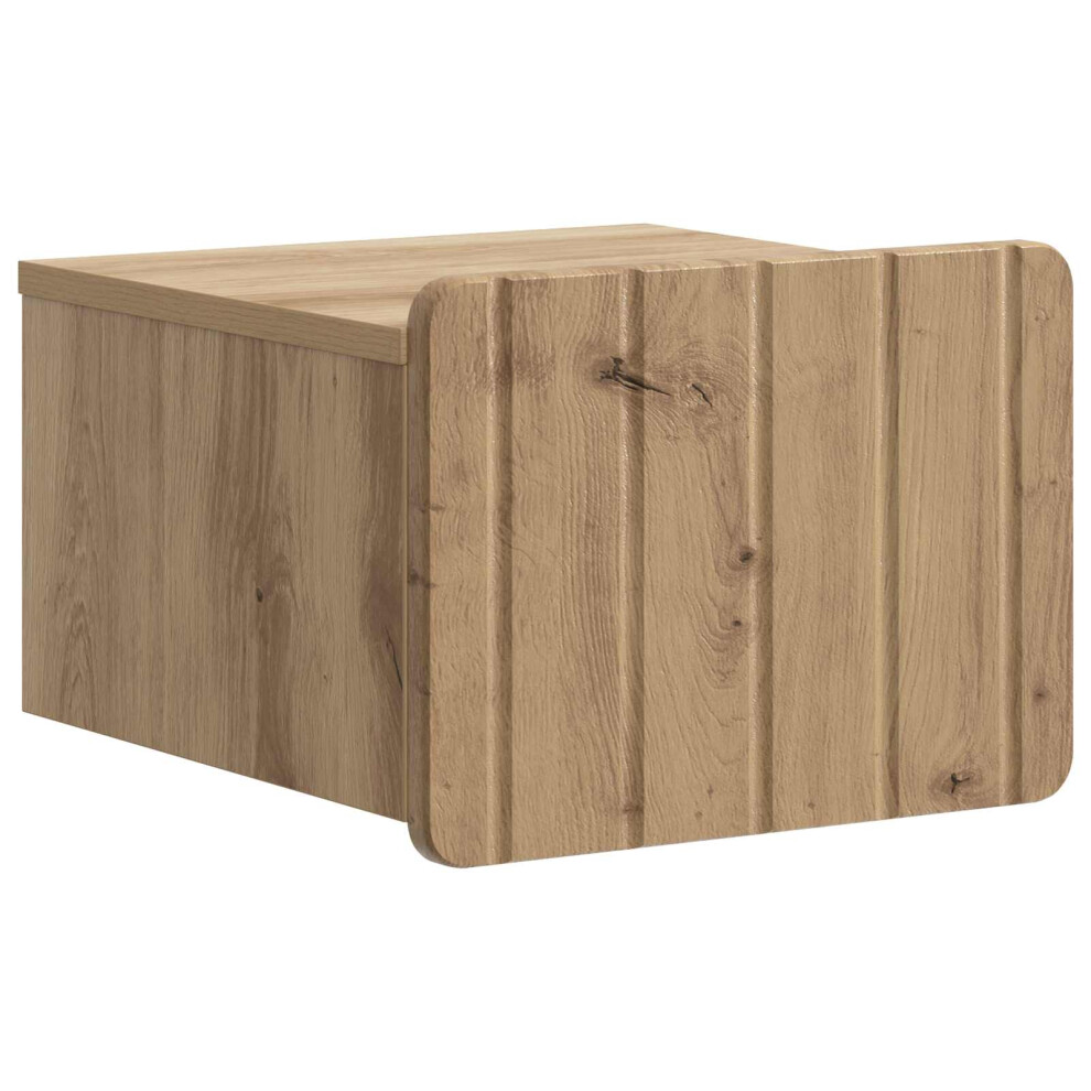 Vidaxl Wall-Mounted Bedside Cabinet Artisan Oak 33 X 34.5 X 24 Cm