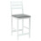 VidaXL vidaXL Dining Chairs 2 pcs White 40 x 47.5 x 99.5 cm Solid Rubber Wood 5