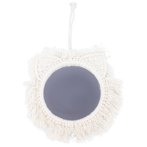 8Pièces Miroir Artisanat Beige Décor Mural Charmant 1