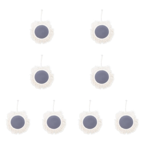 8Pièces Miroir Artisanat Beige Décor Mural Charmant 2