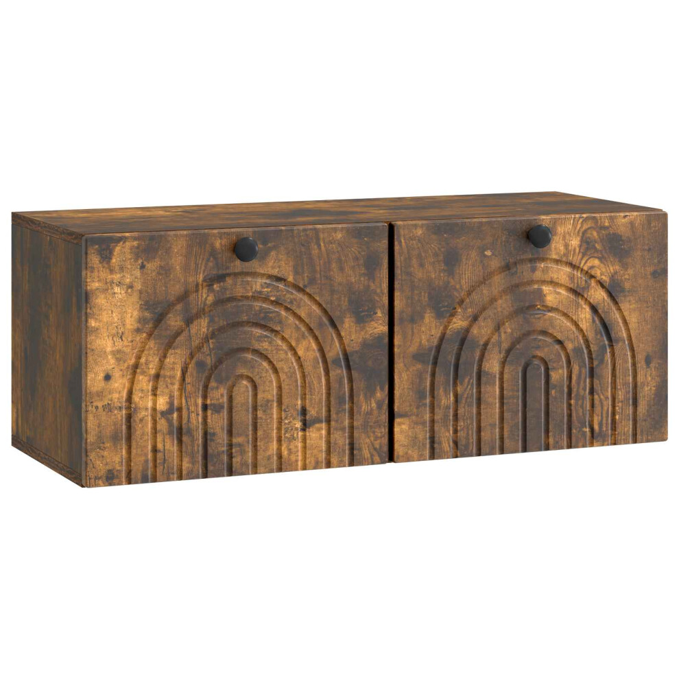 Vidaxl Wall-Mounted Tv Cabinet Smoked Oak 78.5 X 31 X 30 Cm