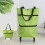 Foldable Shopping Bag with Wheels - Green 4
