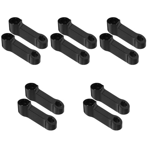 5Ensembles Fixations Extension Miroir Aluminium Noir Durable 1