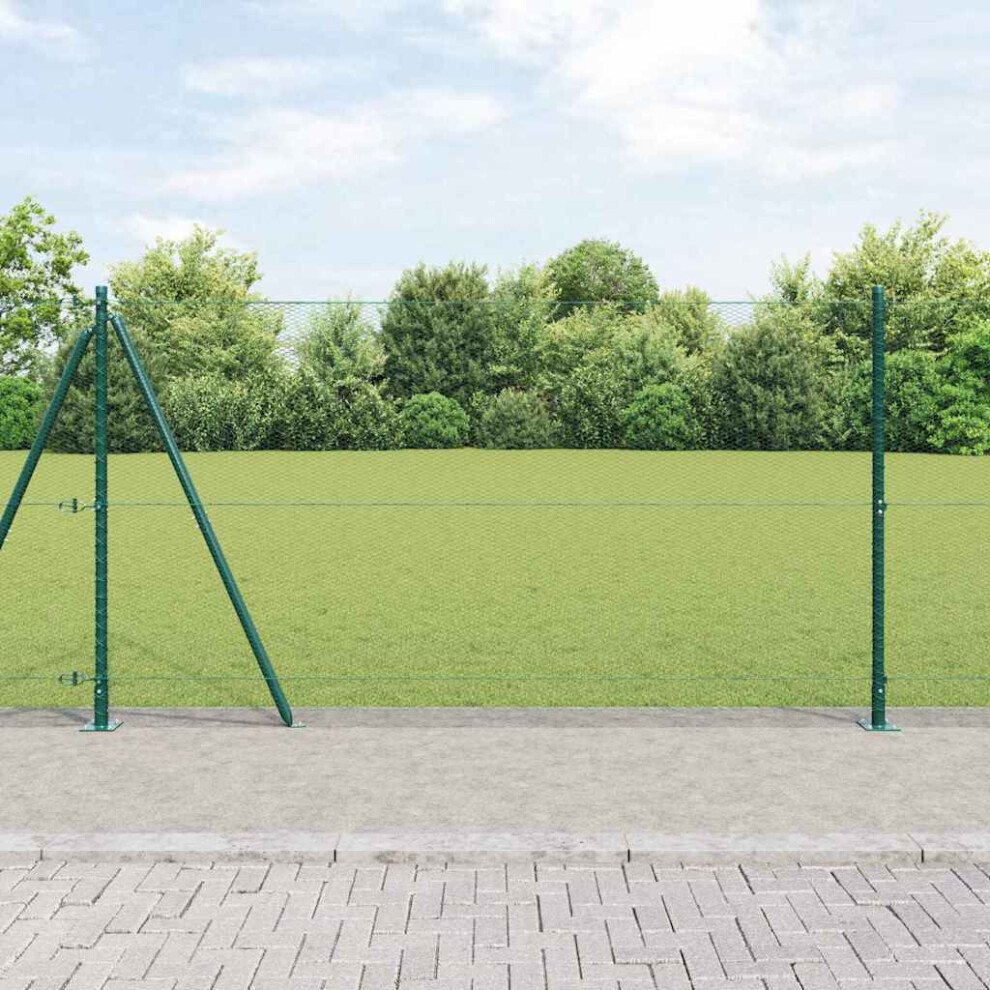 Vidaxl Welded Wire Fence With Concrete Base 100 X 1.2 M (W X H)