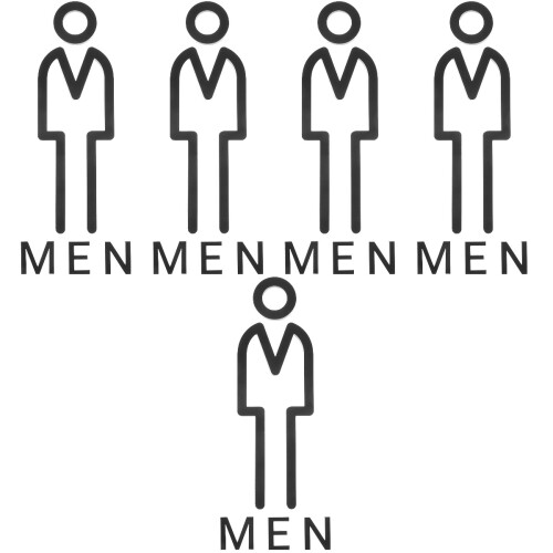 5Pièces Signes De Porte Toilettes En Pour Usage 2