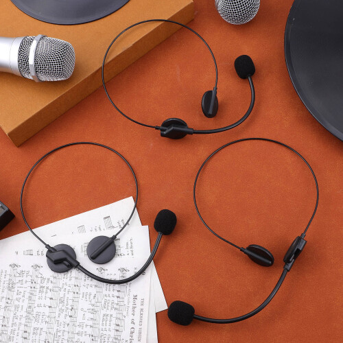18Pièces Microphone Prop Casque Jouet Noir Accessoire Mascarade 2