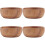 4Pièces Plateau Bois Multiusage Service Snack Plateau Cuisine 5