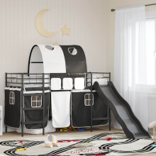 vidaXL Kids'Loft Bed Frame Black 90 x 190 cm Metal