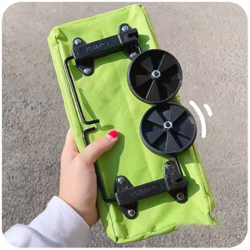 Foldable Shopping Bag with Wheels - Green 1