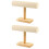 2Pièces Support Bracelet Beige En Bois Durable Surface 4