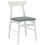 VidaXL vidaXL Dining Chair 2 pcs White and Grey Solid Rubber Wood 4