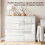 Homcom Aparador Blanco 100 x 40 x 80 cm 4