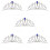 5Pièces Tiara Bijoux Cheveux Légers 7