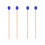 4Pièces Maillets Instrument Percussion Bois Laine Bleu Durable 2