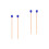 4Pièces Maillets Instrument Percussion Bois Laine Bleu Durable 4