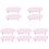 10Pièces Table Mini Bois Rose Accessoire Maison De Miniature 2