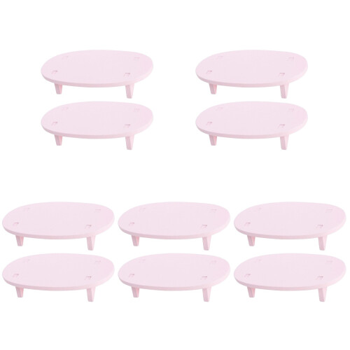 10Pièces Table Mini Bois Rose Accessoire Maison De Miniature 1
