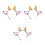 3Pièces Bandeau Animaux Vache Oreilles Cornes Idéal Pour 6